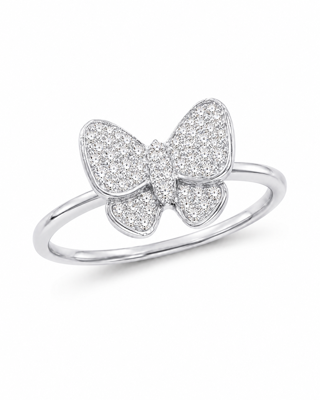18K White Gold Ring with Natural Diamonds