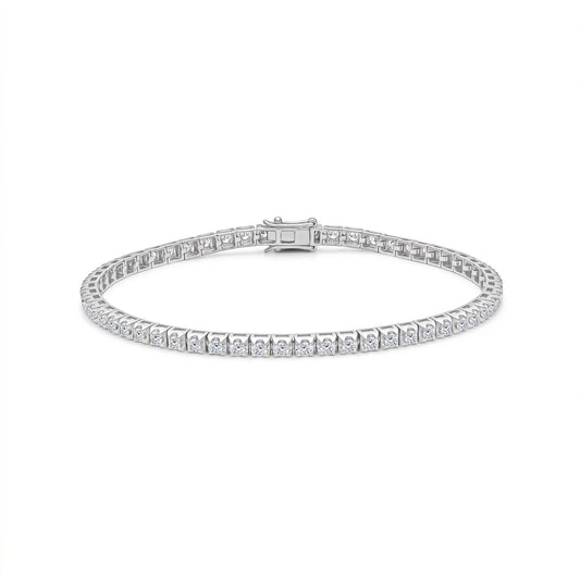 Diamond Tennis Bracelet – 4.04ct Natural Diamonds, SGL Certified