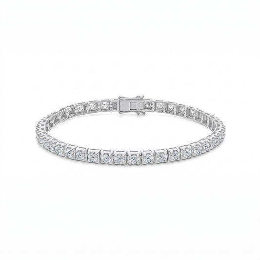 18K White Gold Diamond Tennis Bracelet – 5.02ct Natural Diamonds