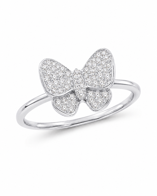 18K White Gold Ring with Natural Diamonds