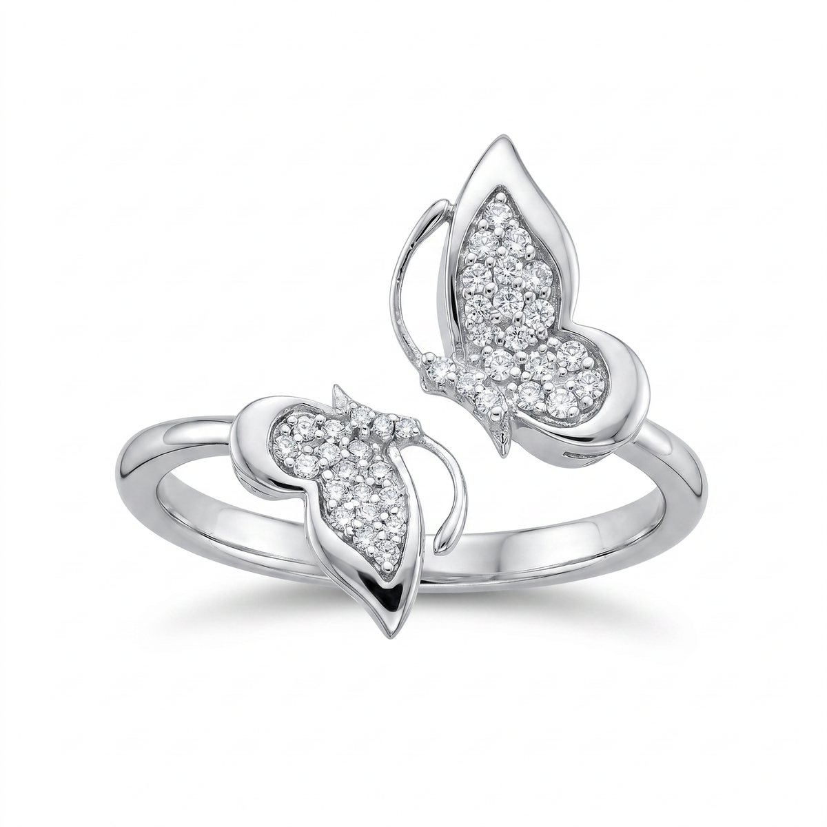 Butterfly Diamond Ring in 18K Gold